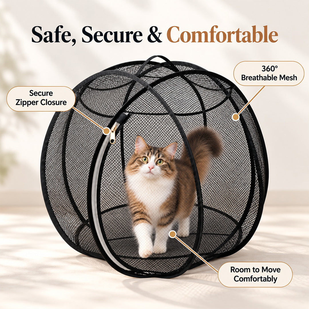 Collapsible Mesh Cat Playpen