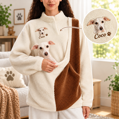 Custom Embroidered Fleece Pet Carrier Sweater