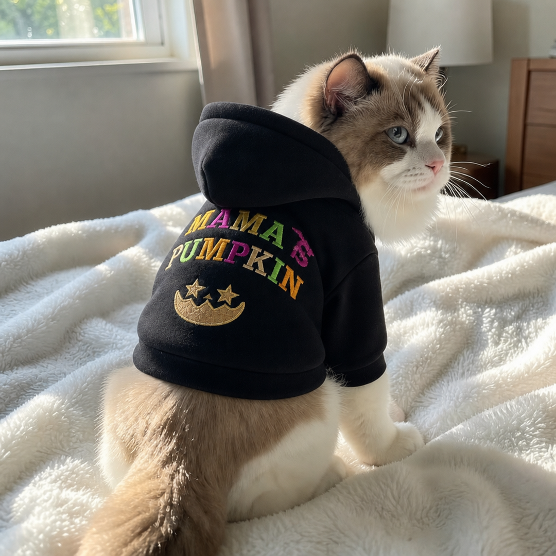 Puptailor Embroidered Halloween Pumpkin Pet Hoodie