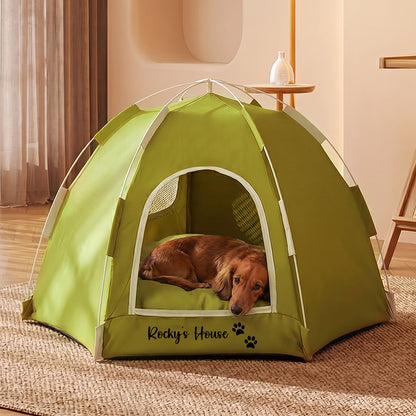 Personalized Hexagonal Pet Tent Bed