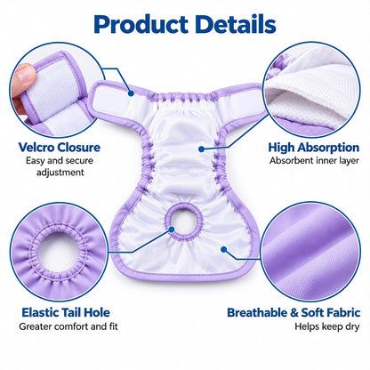 Washable, Leak-Proof Physiological Pants for Dogs