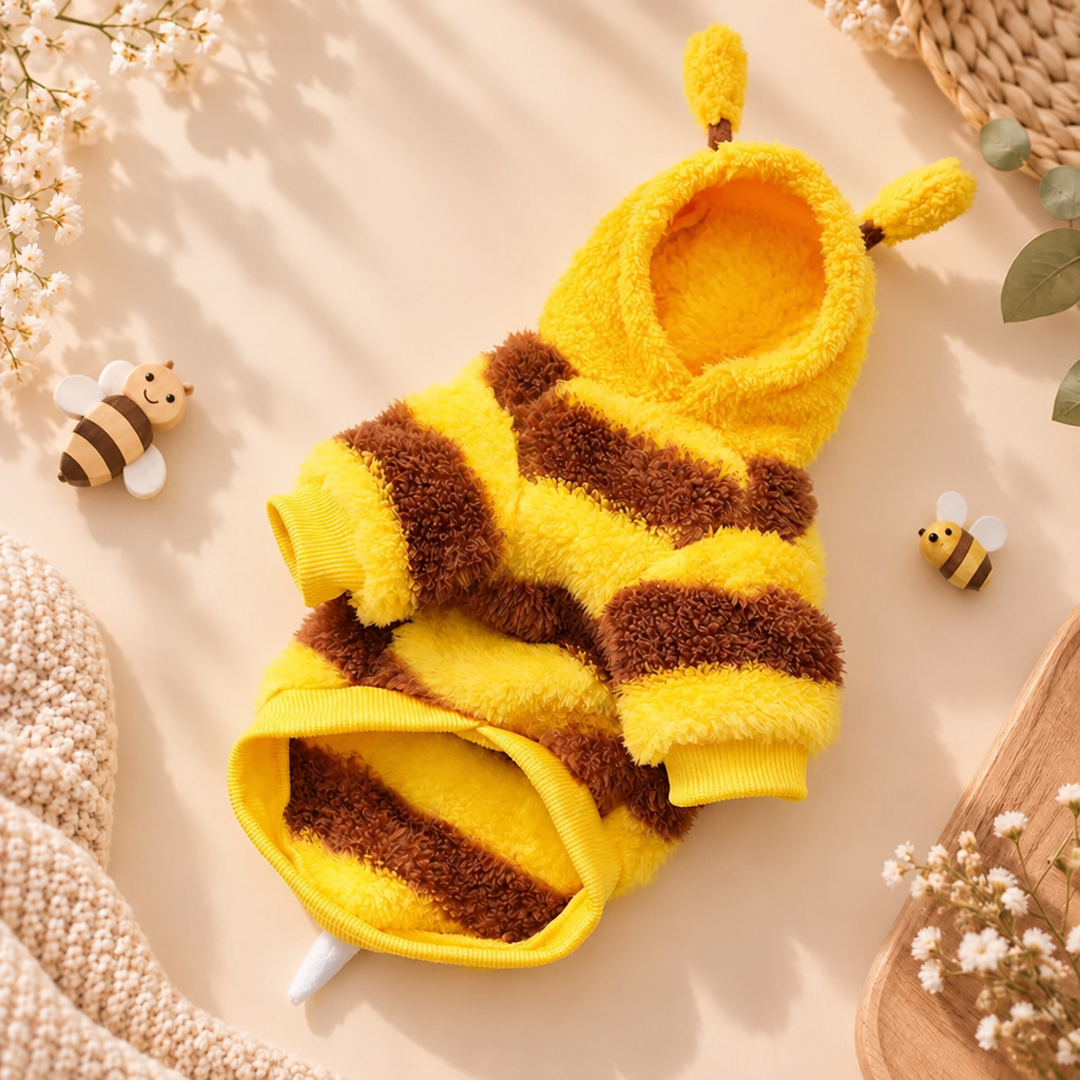 Personalized Bee Dog Costume with Leash Hole