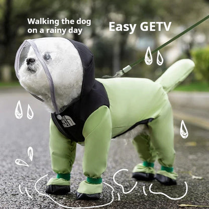 Personalized Full-Coverage Dog Raincoat