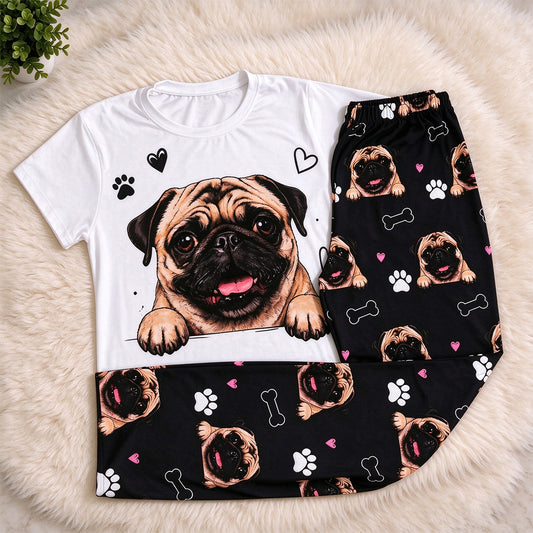Personalized Printed Pajama Set for Pet Lover