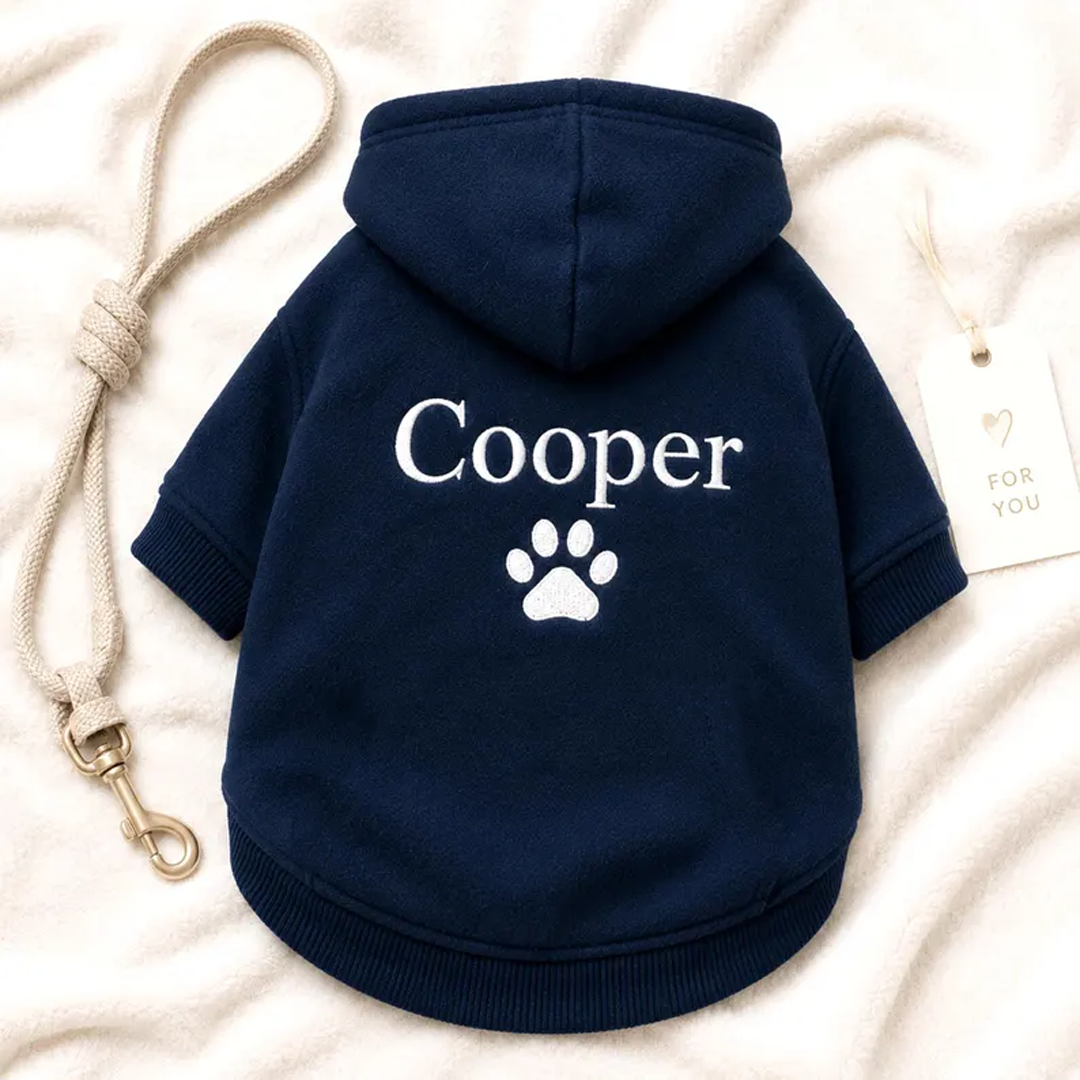 Puptailor Embroidered Personalized Name Pet Hoodie