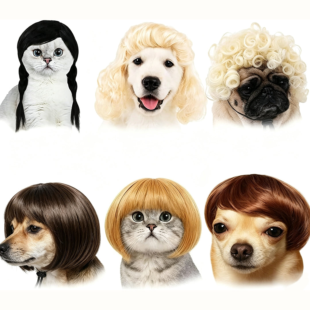 Puptailor Personalized Fun Pet Wigs for Halloween Cosplay
