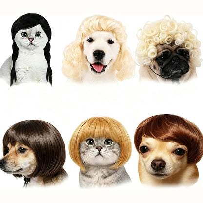 Puptailor Personalized Fun Pet Wigs for Halloween Cosplay