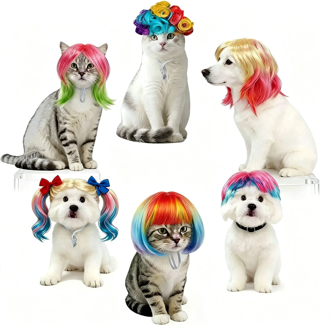 Puptailor Personalized Fun Pet Wigs for Halloween Cosplay