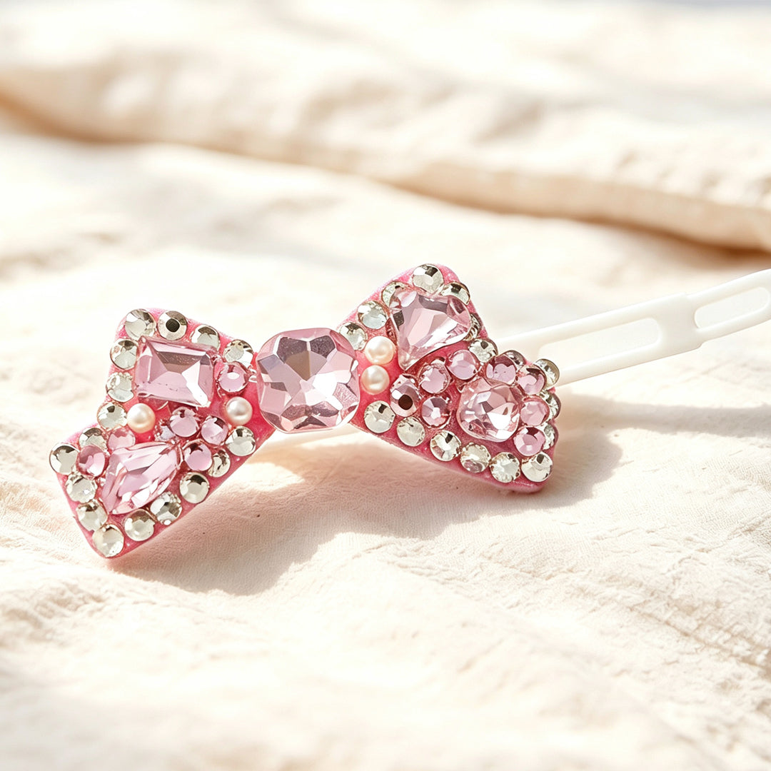 Pet Rhinestone Heart Comb Clip Hair Clip Set