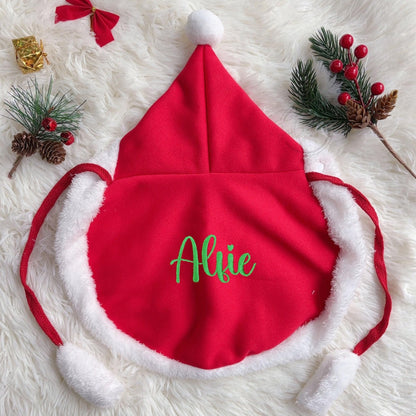 Personalized Velvet Christmas Pet Cape