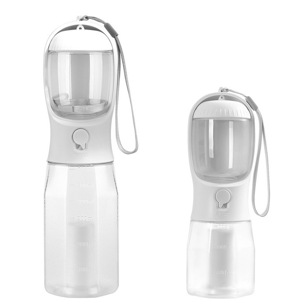 3-in-1 Dog Water Bottle with Food Cup & Bag Holder