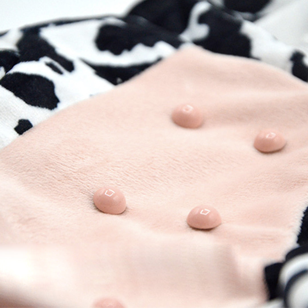 Cow-Print Flannel Pet Onesie Costume