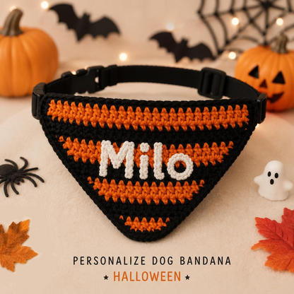 Puptailor Personalized Halloween Pet Bandana