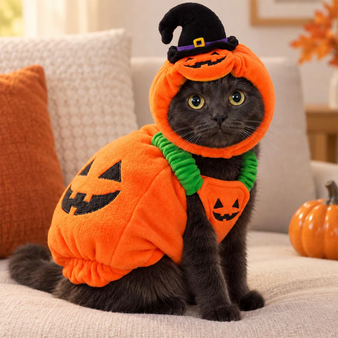 Puptailor Halloween Pumpkin Pet Costume