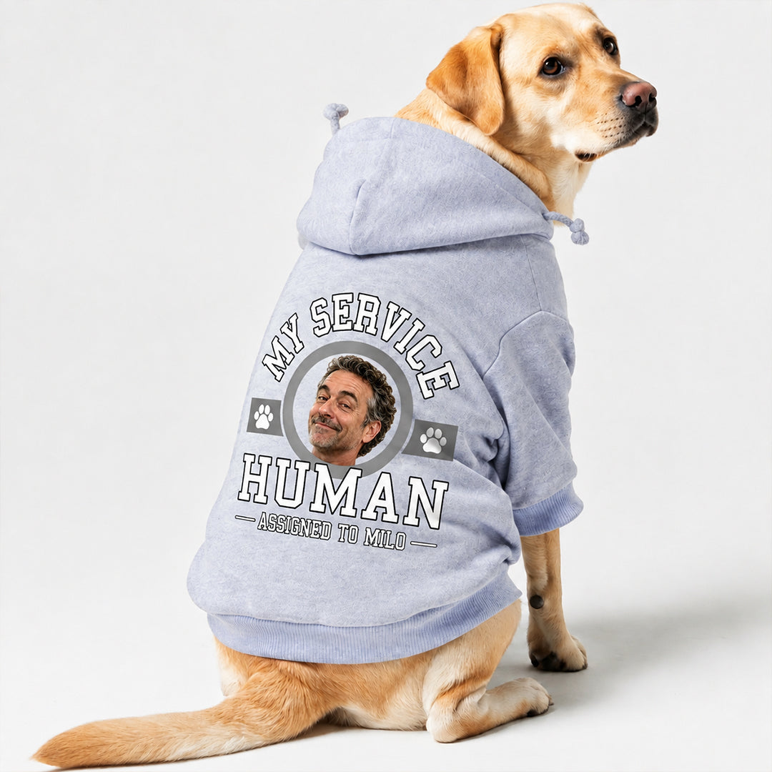 Personalized "My Service Human" Pet Hoodie