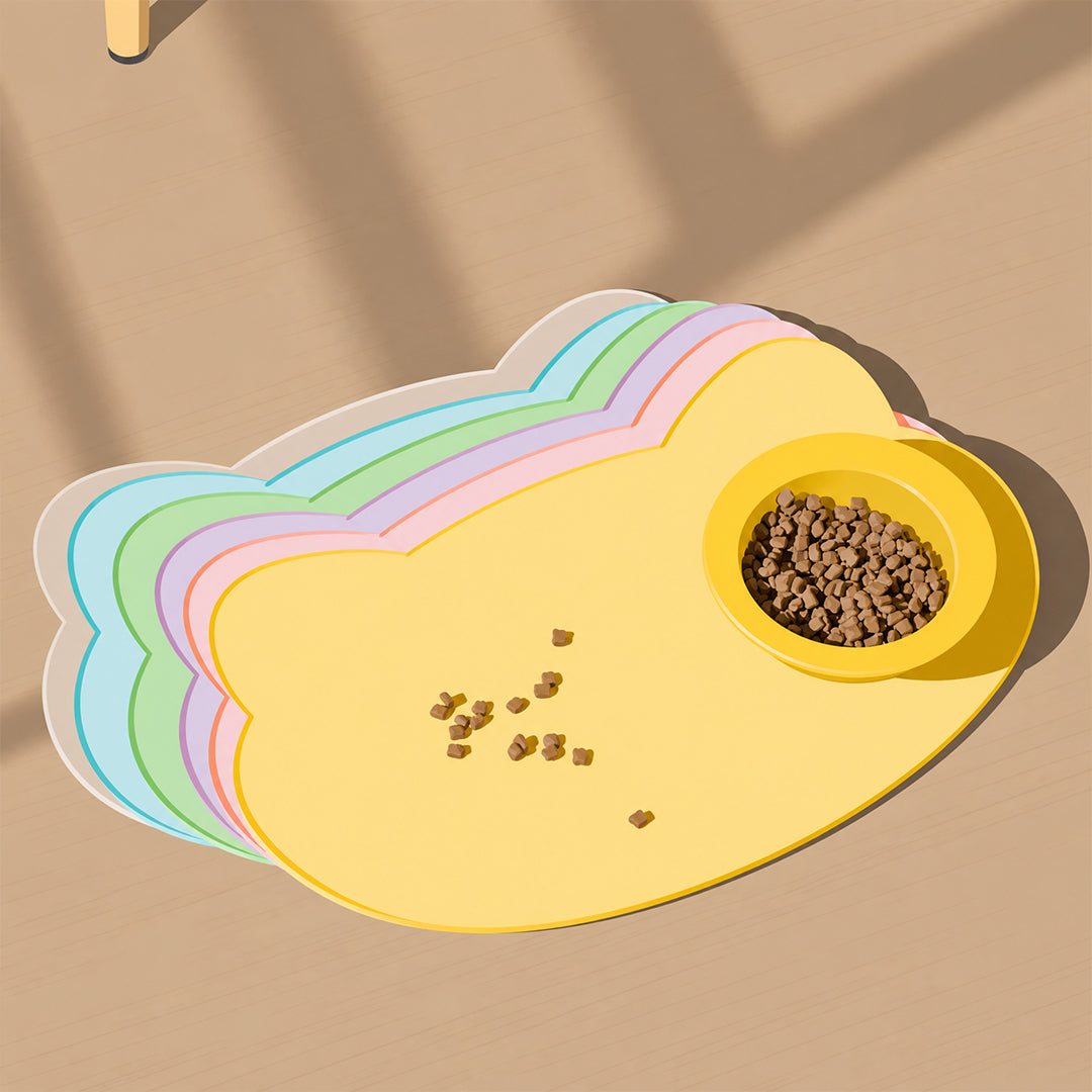 Cute Cat-Ear Silicone Pet Feeding Mat