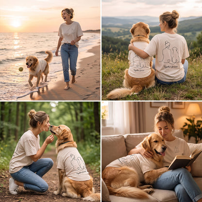 Personalized Embroidered Matching Dog Mom & Dog Shirts
