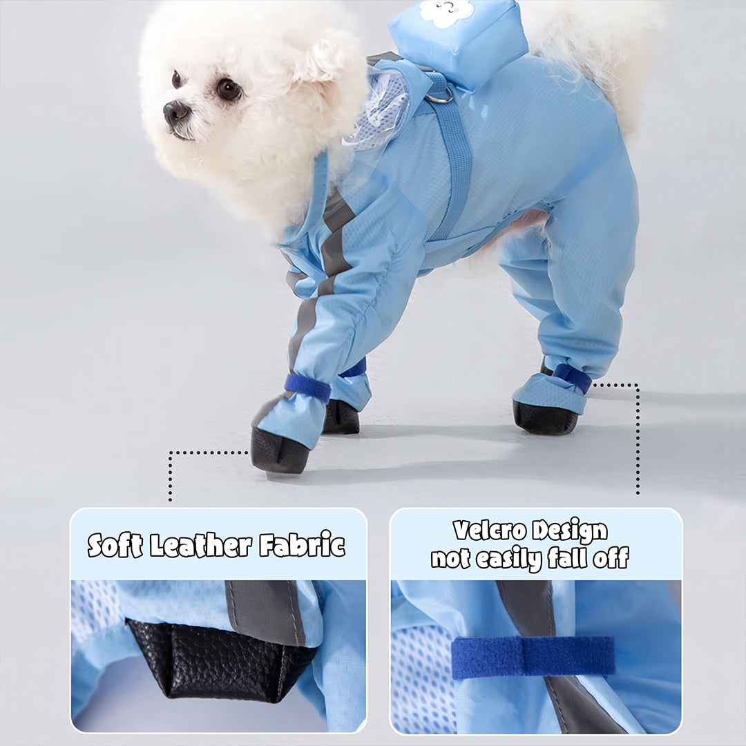 Personalized Small Dog Raincoat & Rain Shoes Set