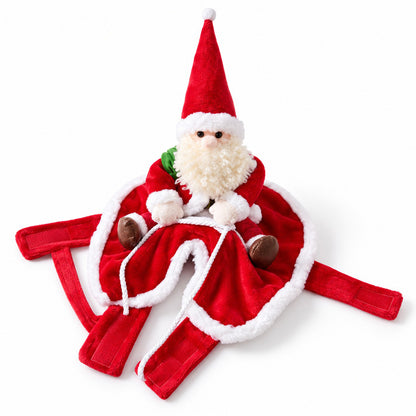 Santa Rider Dog Costume