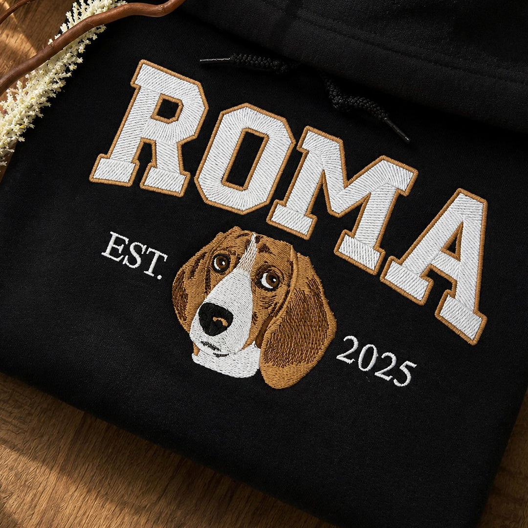 Puptailor Personalized Embroidered Pet Portrait Hoodie