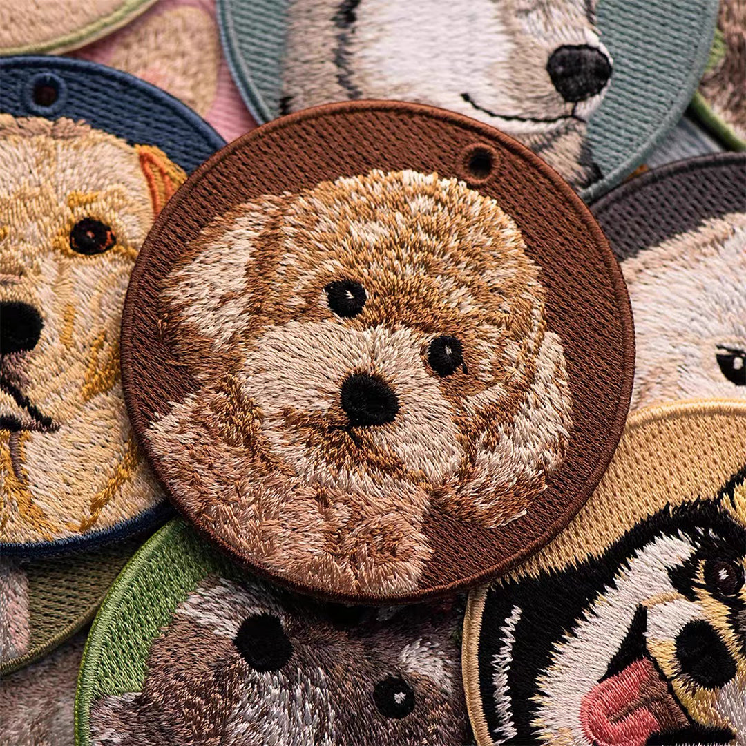 Personalized Custom Embroidered Pet Portrait Keychain