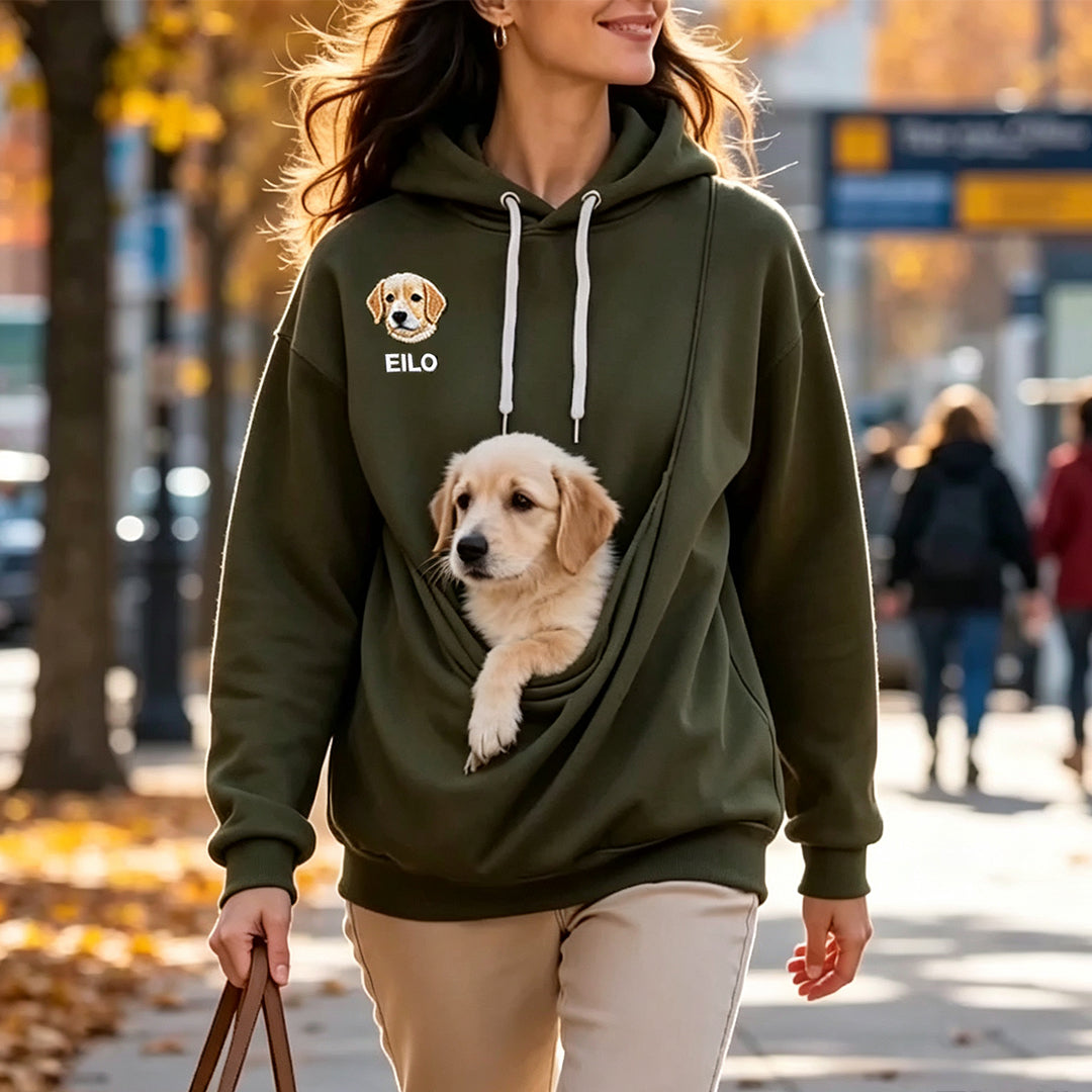 Puptailor Personalized Kangaroo Pouch Hoodie for Dogs Cats Pet