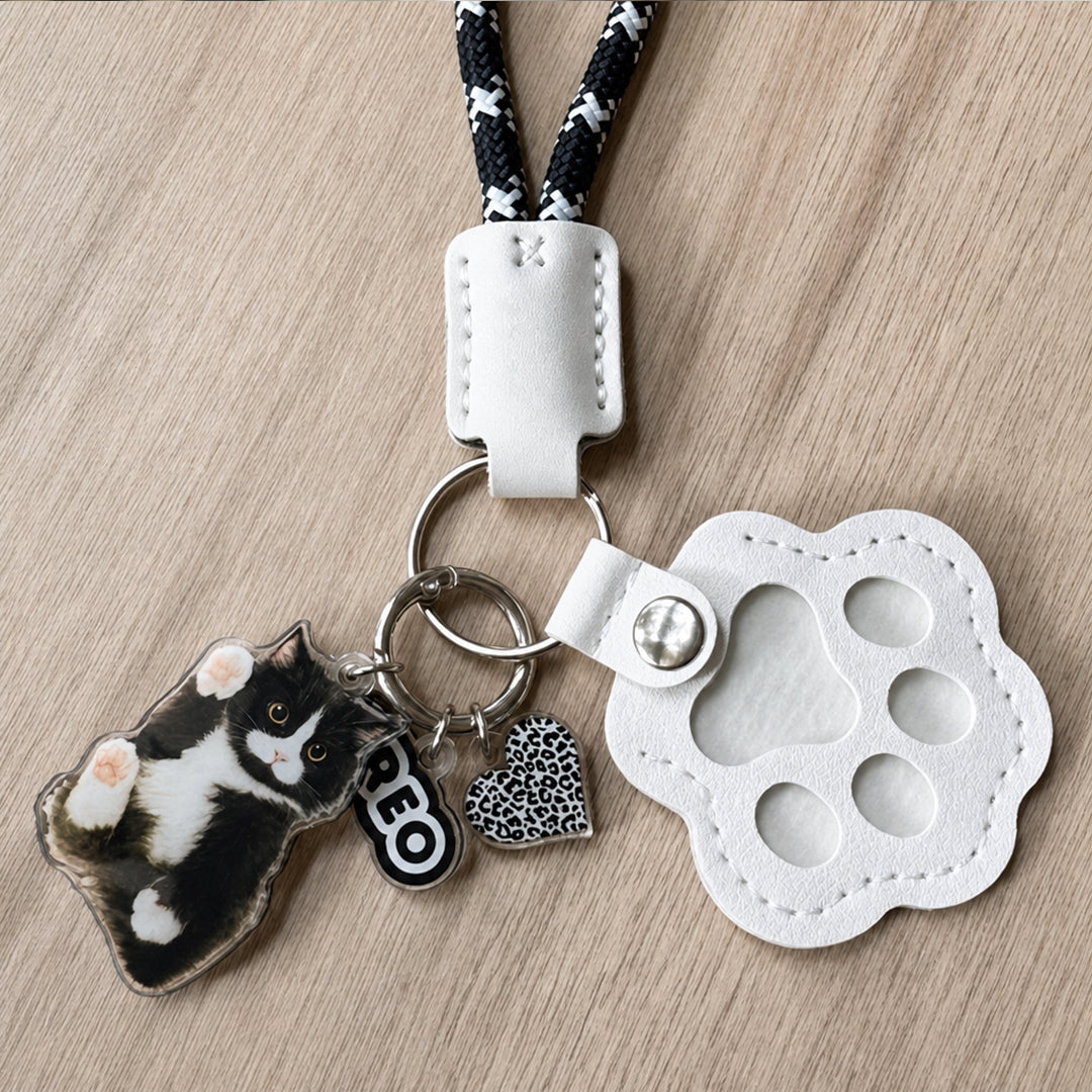 Personalized Cat & Dog Photo & Fur Collection Keychain