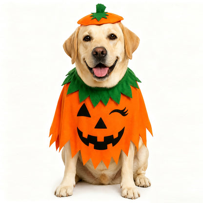 Puptailor Halloween Pumpkin Costume Set Suitable for Adults, Children, and Pets