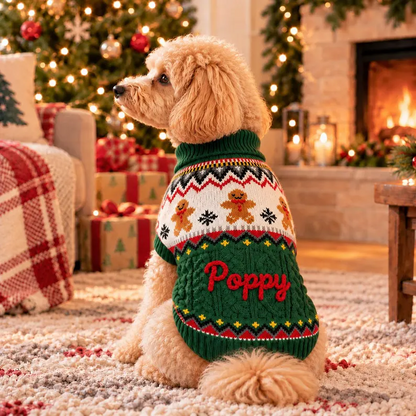 Personalized Fair Isle Christmas Pet Sweater