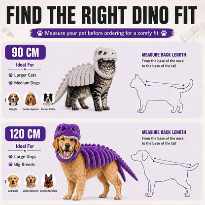 Puptailor Glow-in-the-Dark Dinosaur Skeleton Pet Halloween Costume