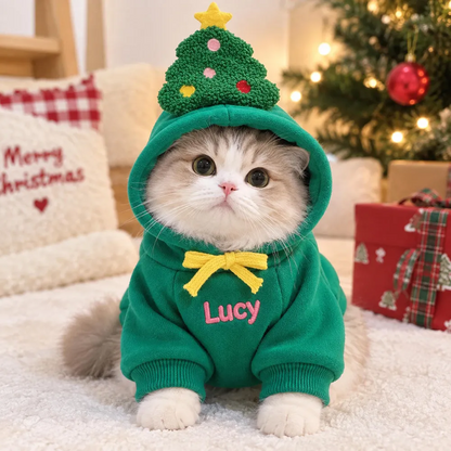 Personalized Embroidered Christmas Pet Hoodie