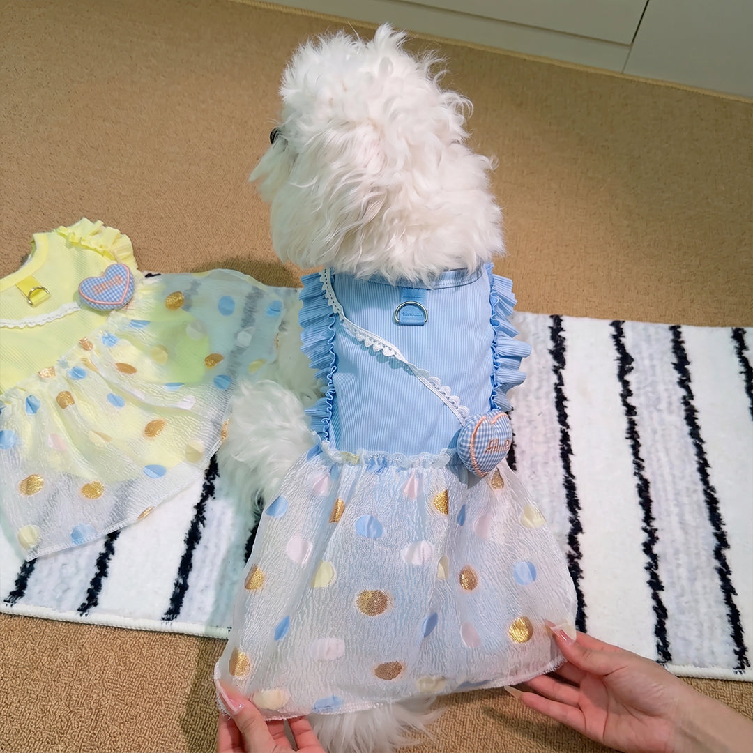 Personalized Polka-Dot Tulle Dog Dress
