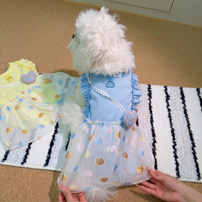 Personalized Polka-Dot Tulle Dog Dress