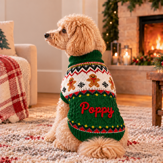 Personalized Fair Isle Christmas Pet Sweater