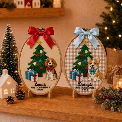 Custom Pet's First Christmas 2026 Ornament