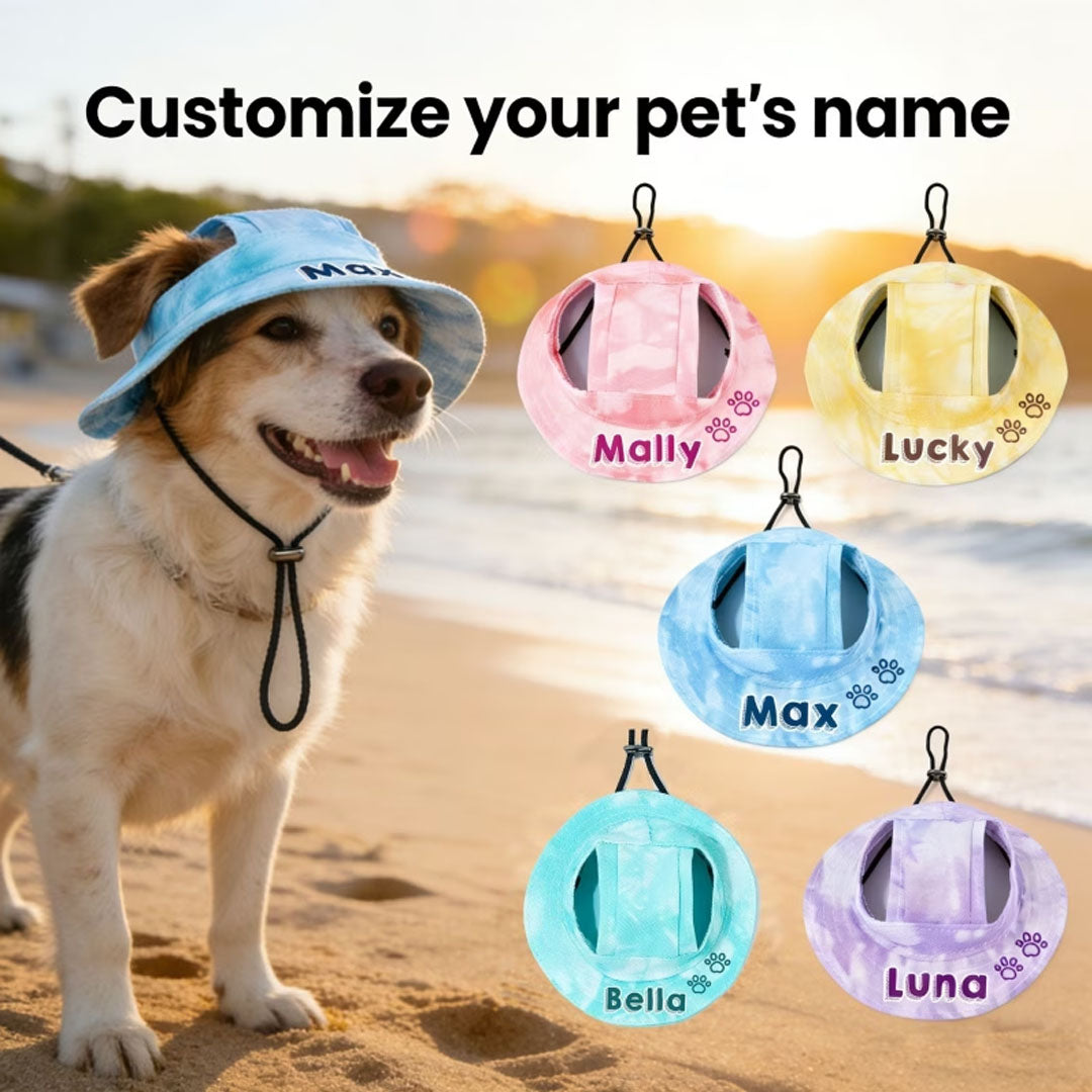 Personalized Custom Pet Summer Tie-Dye Sun Hat