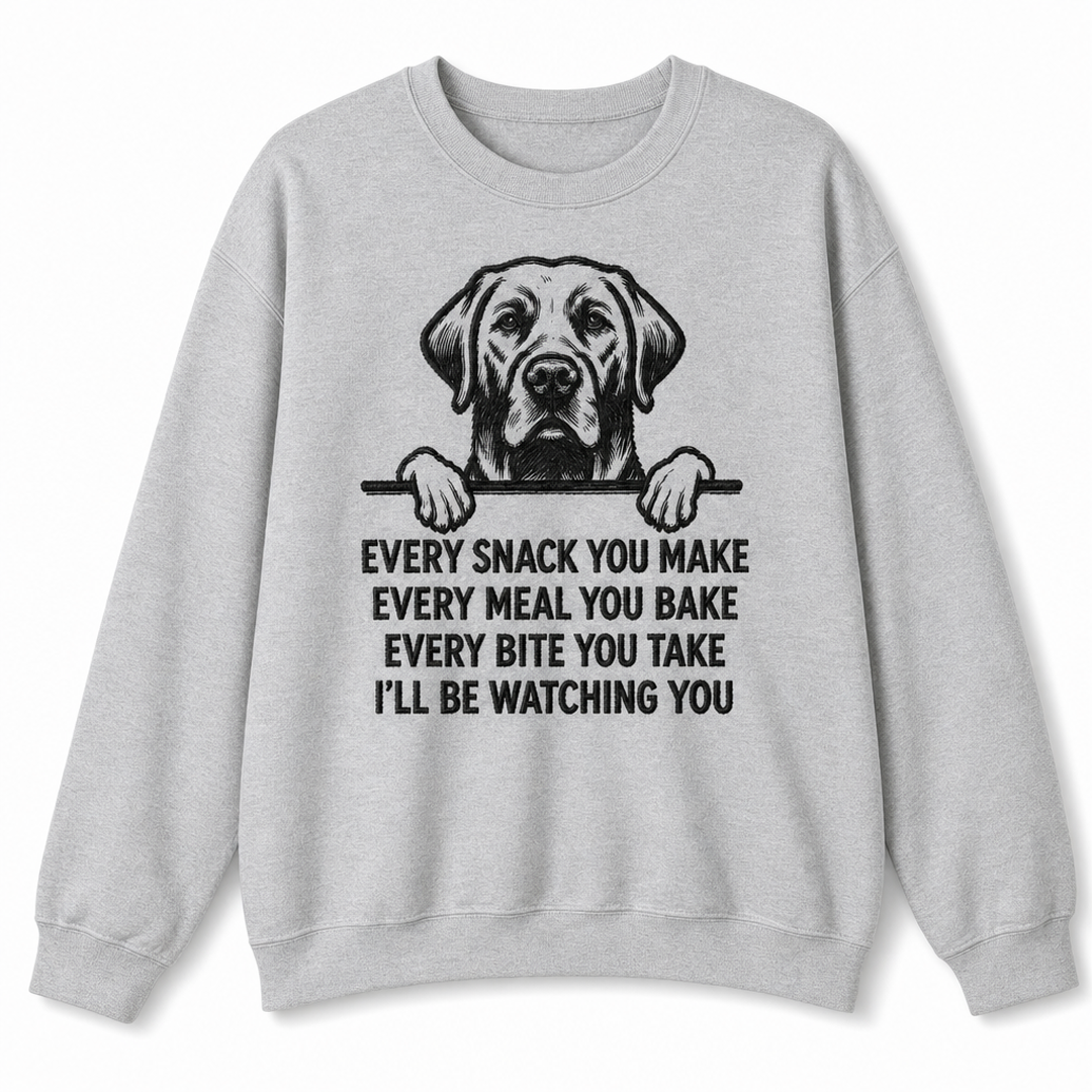 Personalized Peeking Dog Embroidered Sweatshirt for Dog Lovers