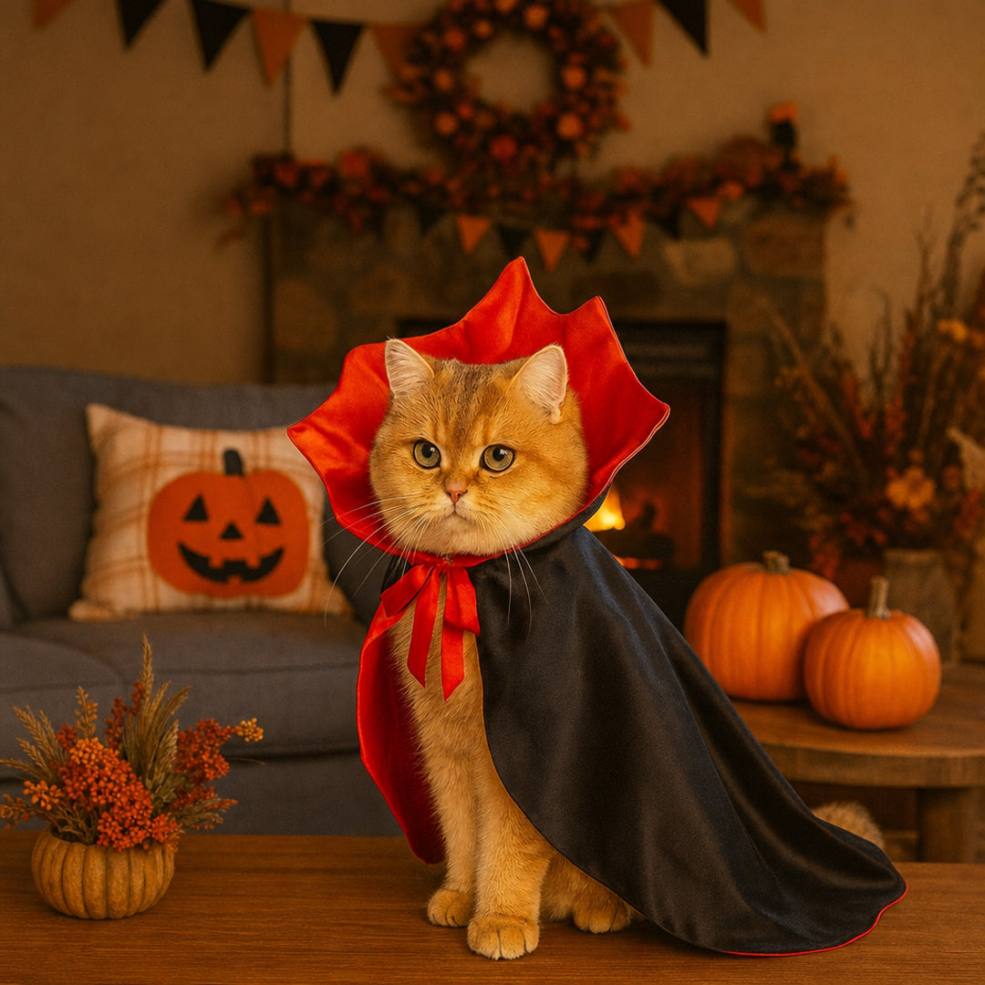 Vampire Cape Halloween Costume for Pets