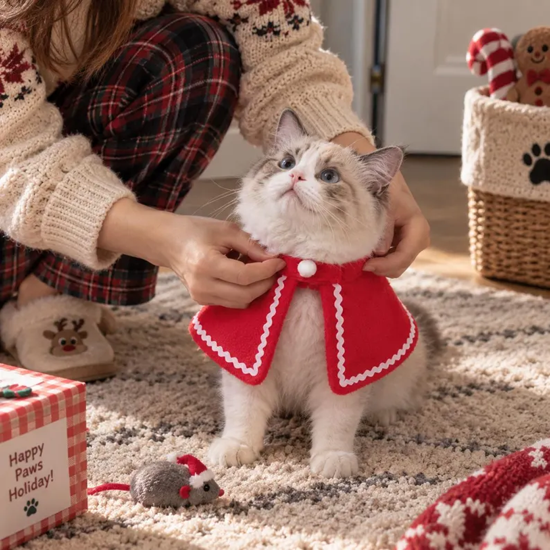Personalized Santa Scarf & Cape Set for Pets