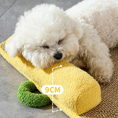 Custom Name Cartoon Monster Summer Rattan Dog Bed