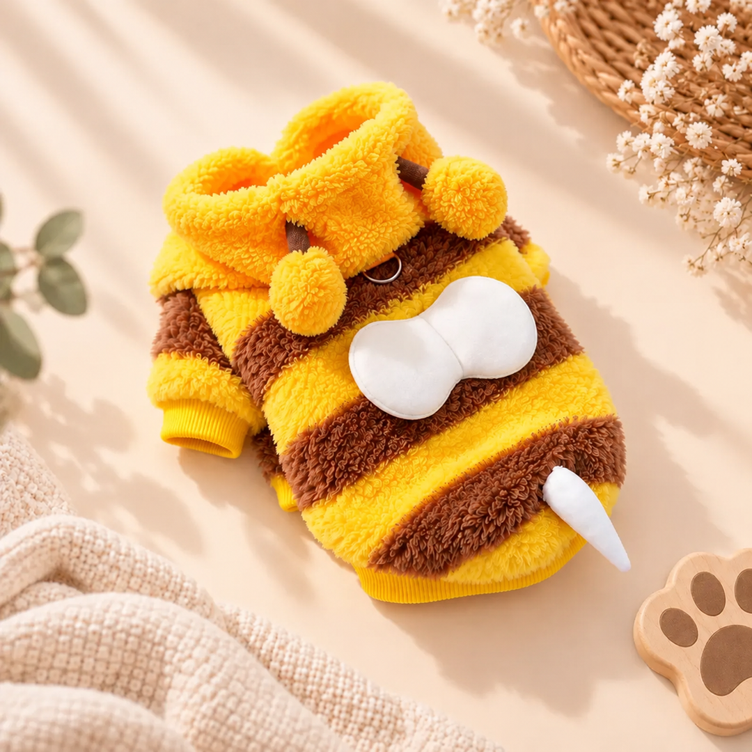 Personalized Bee Dog Costume with Leash Hole