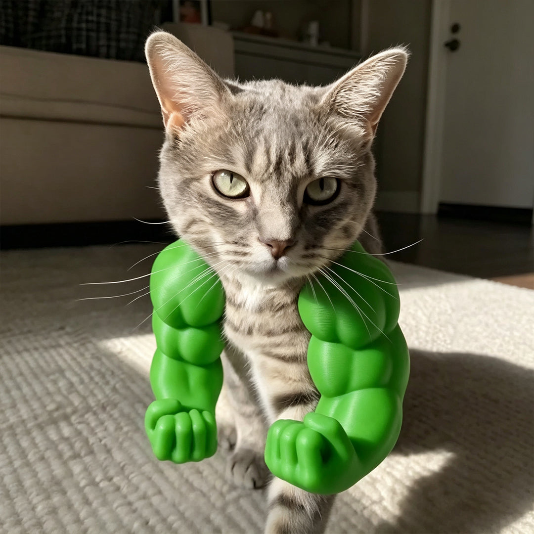 Puptailor Funny 3D-Printed Muscular Arms for Pets