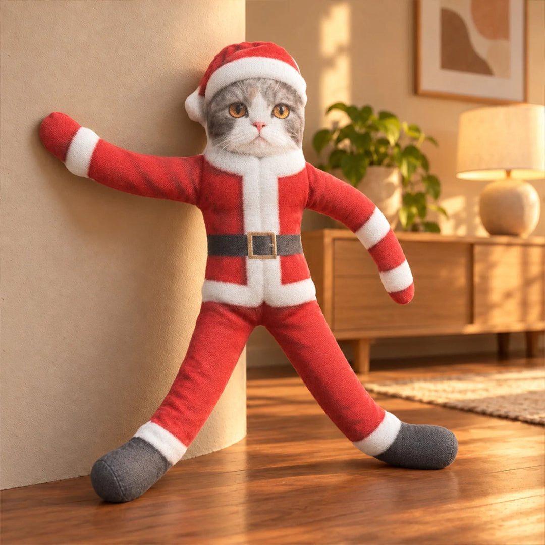 Personalized Christmas Costume Pet Poseable Plush Doll with Funny Pet Photos