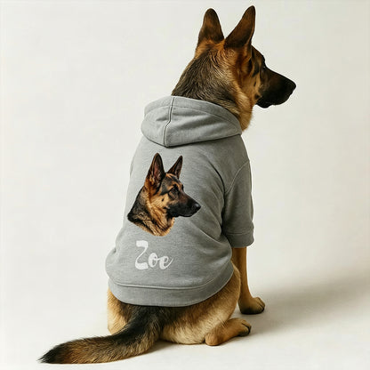 Personalized Dog Portrait & Name Stylish Hoodie