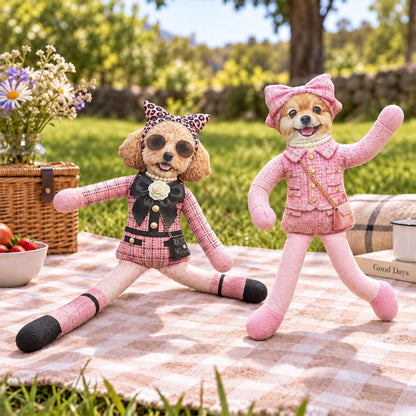 Personalized Funny Fashion Pet Poseable Plush Doll with Pet Photos