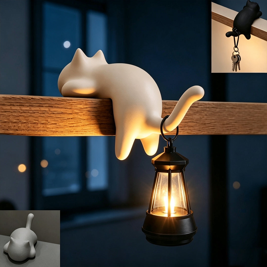 Puptailor Vintage-Style Halloween Cat Lantern 3D-Printed Hanging Ornament