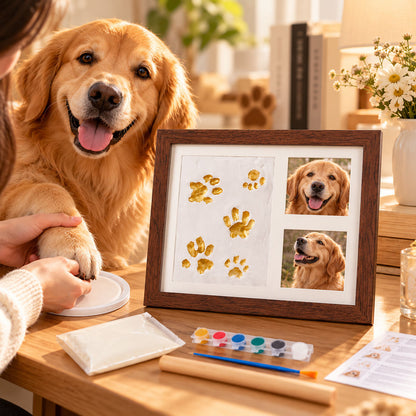 DIY Clay Pet Paw Print Keepsake Frame