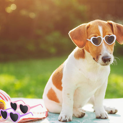Stylish Heart-Shaped Pet Glasses
