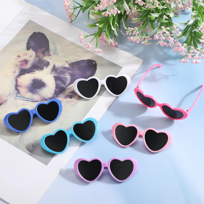 Stylish Heart-Shaped Pet Glasses