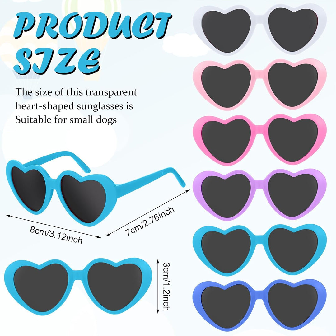 Stylish Heart-Shaped Pet Glasses
